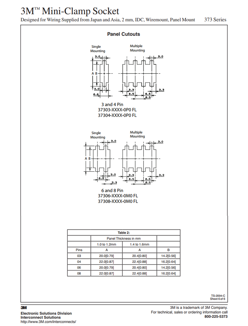 3M™ Mini-Clamp Socket, 373 Series