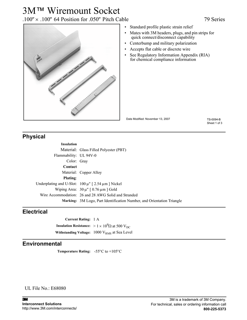 3M™ Wiremount Socket, 79 Series