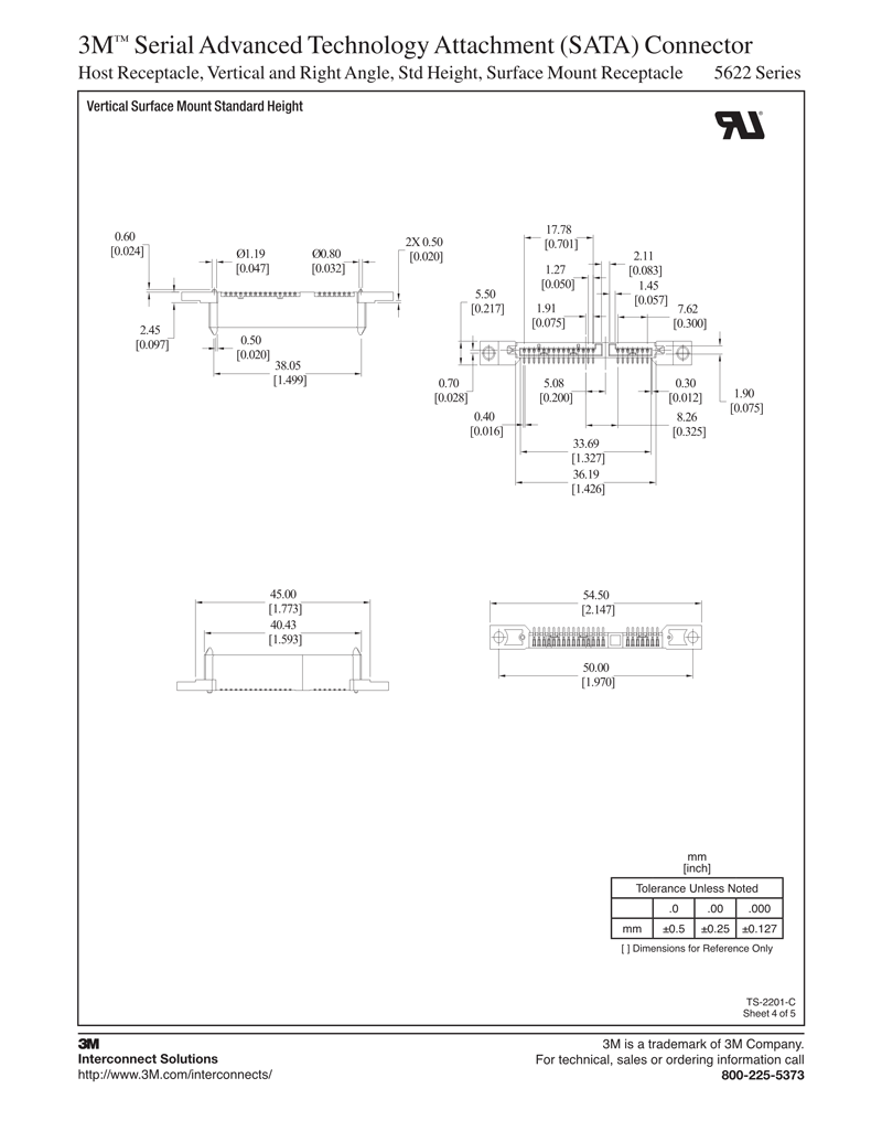 3M™ Serial Advanced Technology Attachment (SATA) Connector, 5622 Series