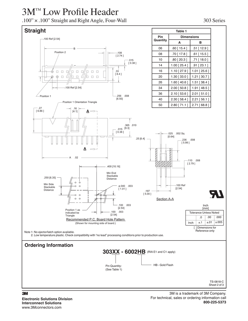 3M™ Low Profile Header, 303 Series