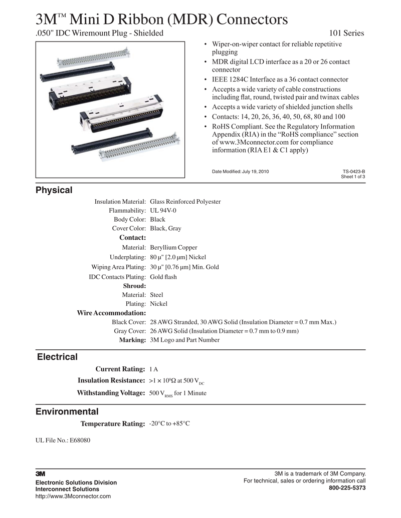 3M™ Mini Delta Ribbon (MDR),101XX-60XOEC, 101 Series