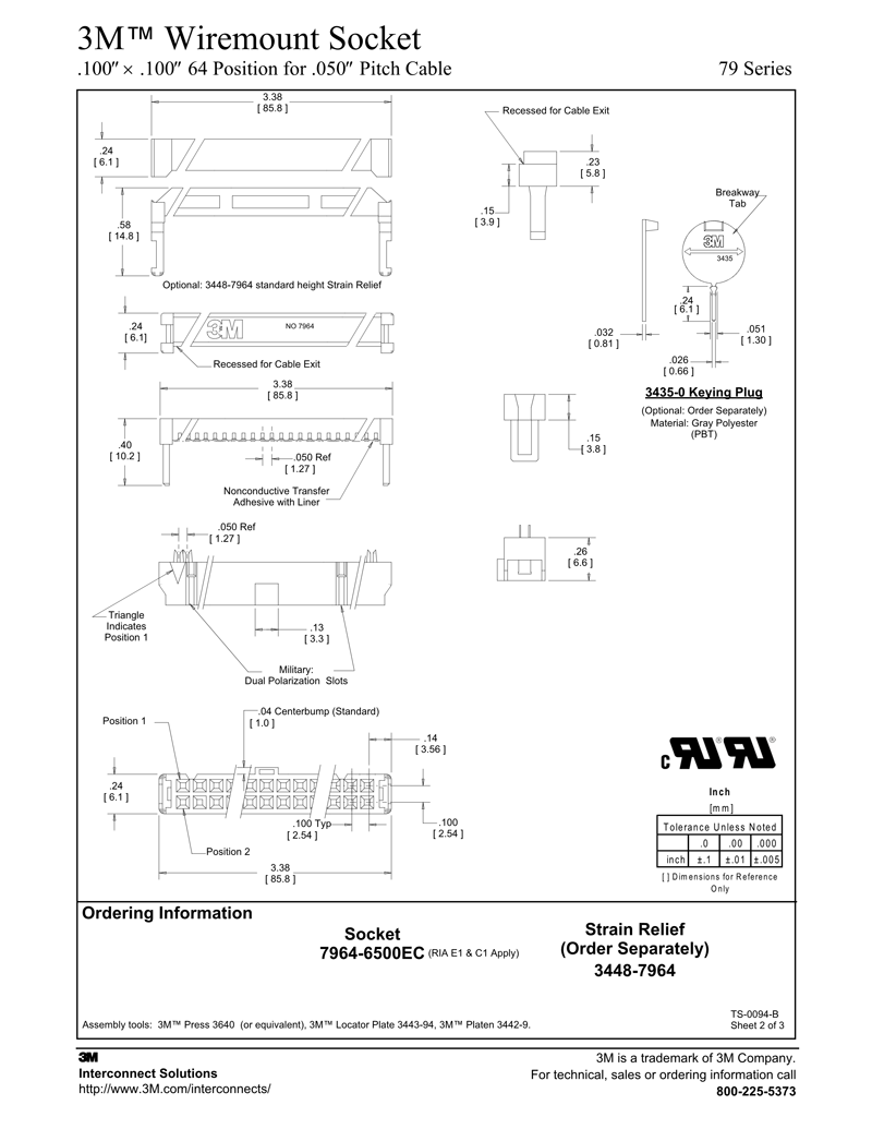 3M™ Wiremount Socket, 79 Series