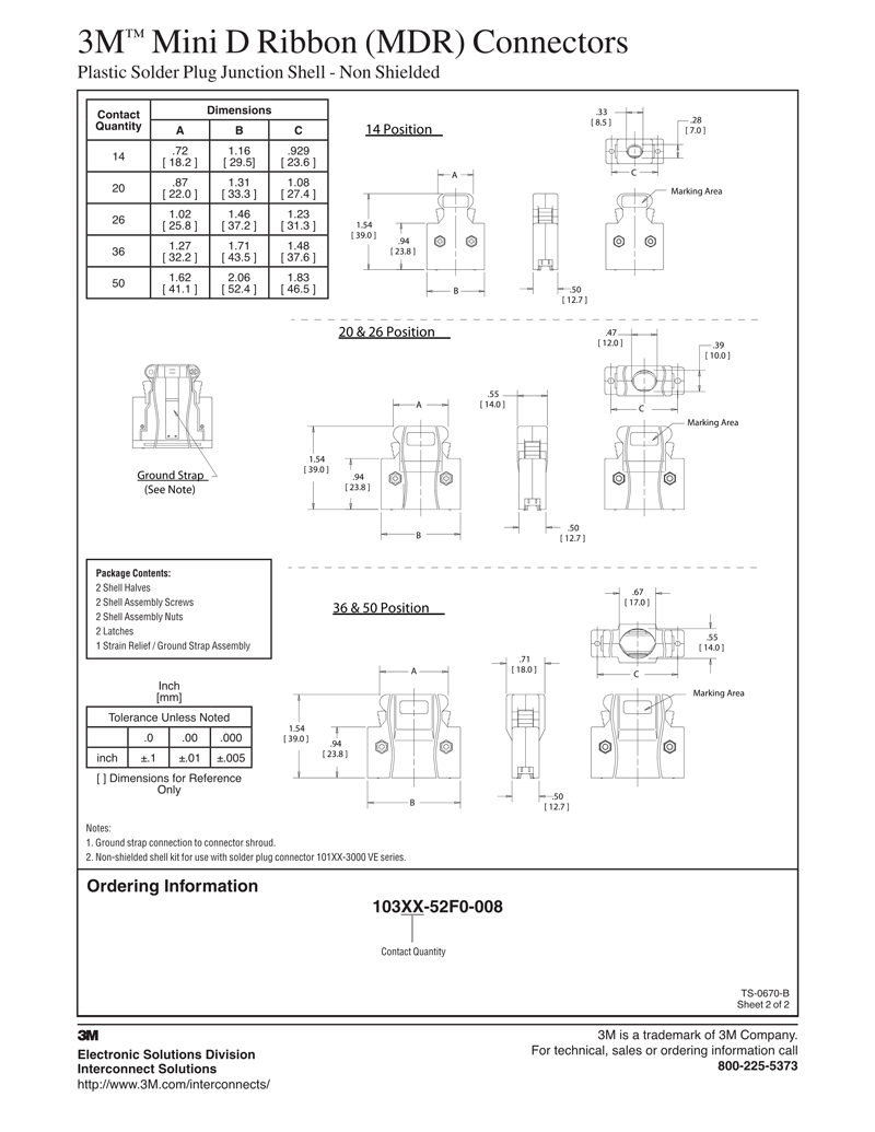 3M™ Mini Delta Ribbon (MDR), 103XX-52F0-008, 103 Series
