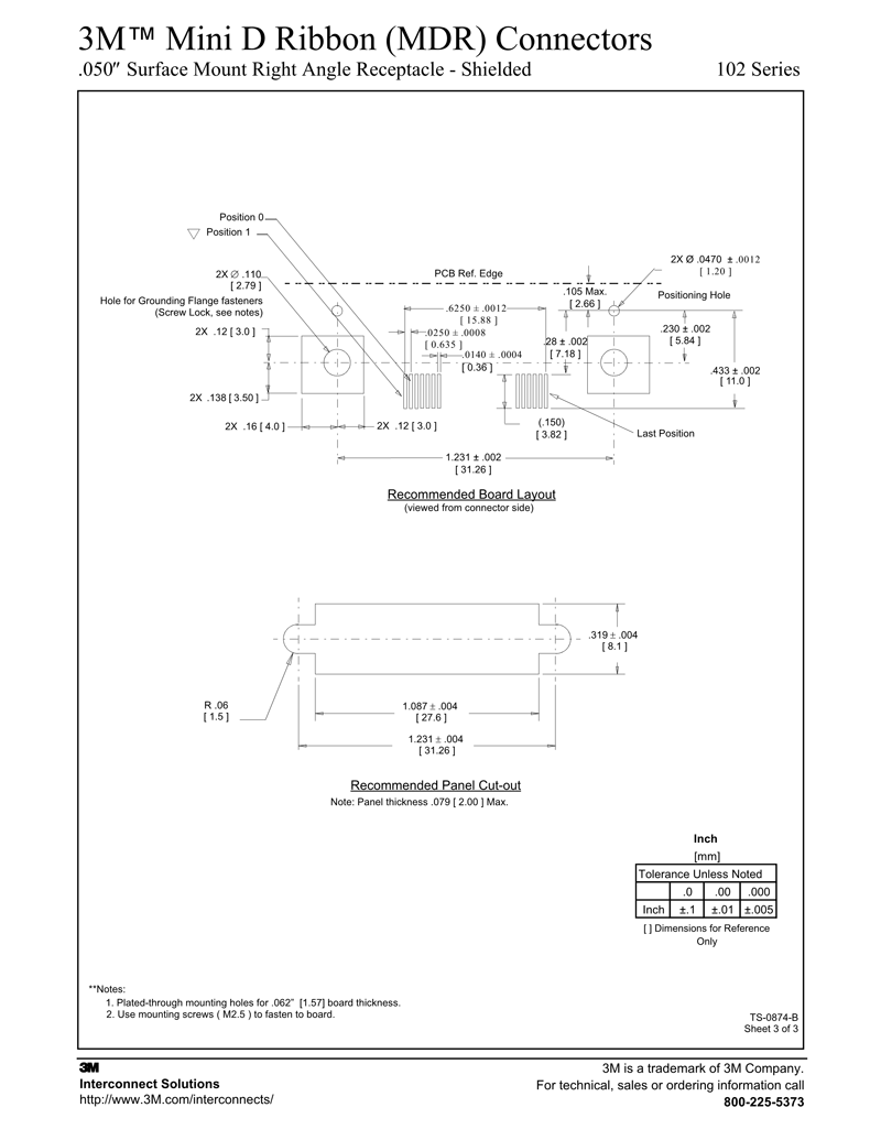 3M™ Mini Delta Ribbon (MDR) Connectors, 102 Series