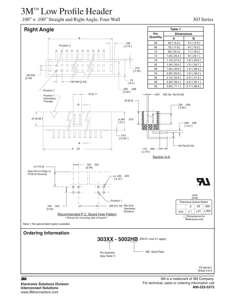 3M™ Low Profile Header, 303 Series