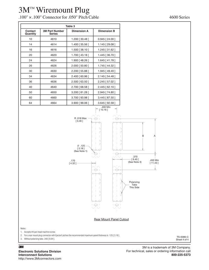 3M™ Wiremount Plug, 4600 Series